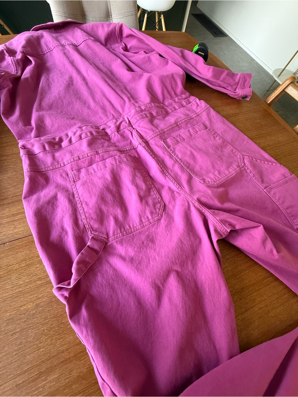 Wildfang Pink Hidden-Zip Jumpsuit - Picture 14 of 16